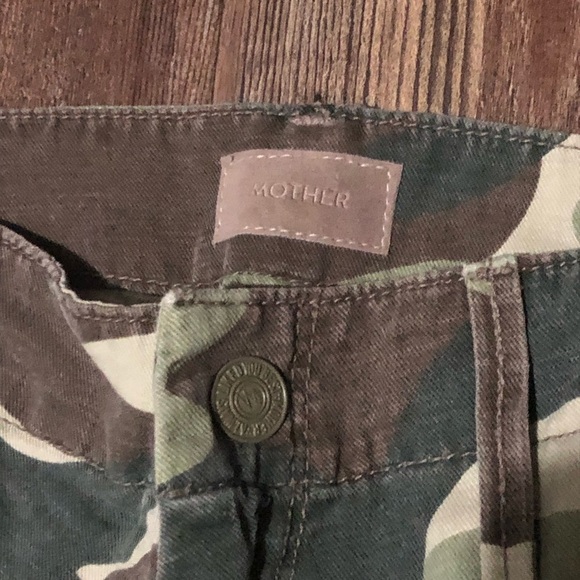 Mother The No Zip Misfit Pants Women's 27 Girl Boy Etc in Camouflage Wash Jogger - Picture 2 of 8